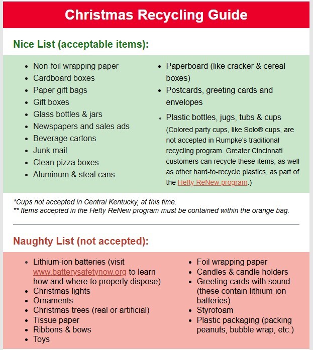 Rumpke Christmas Recycling